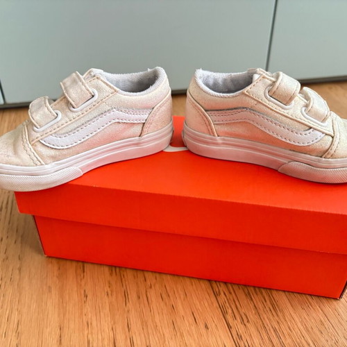 Vans shoes used with velcro and glitter size 21.5
