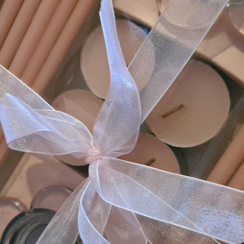 Candle sets new, 2 sets with holders, 4 tealights, 10 pink candles