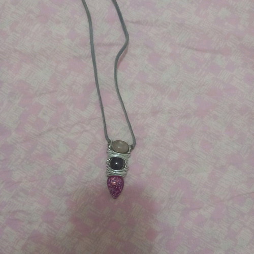 Necklace with real energy stones like new