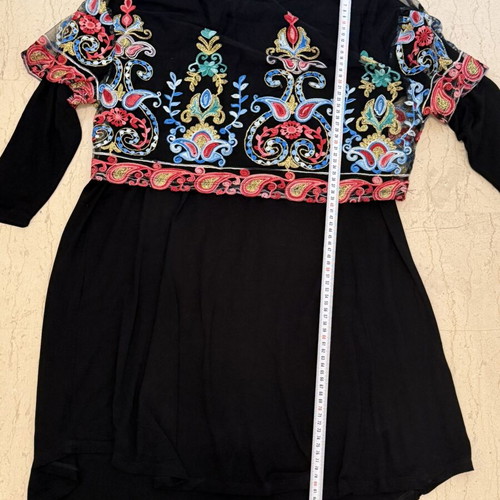 Celestino dress 2-piece set like new, black and colorful crop top