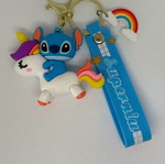 Stitch keychain blue
