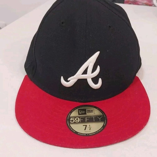 Atlanta Braves New Era 59 Fifty Fitted Hat like new, size 7 1/2