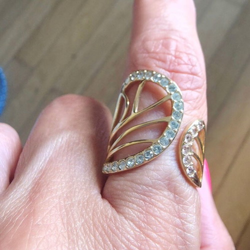 Swarovski Candy Ring like new, gold color, size 52