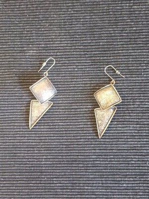 Silver 925 earrings like new, 7.5 cm height