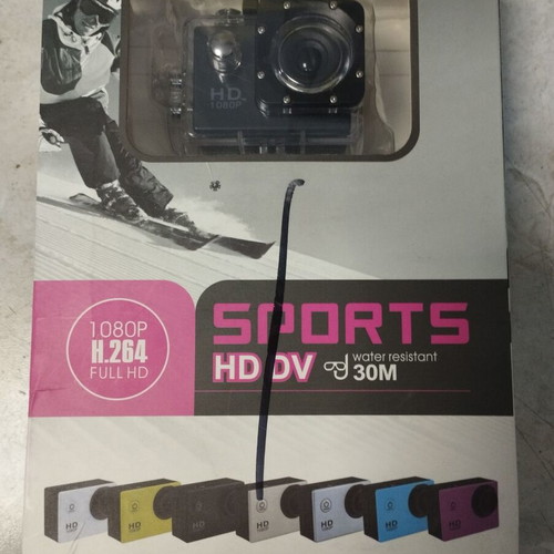 Waterproof 1080p camera used with original accessories