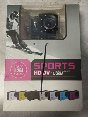 Waterproof 1080p camera used with original accessories