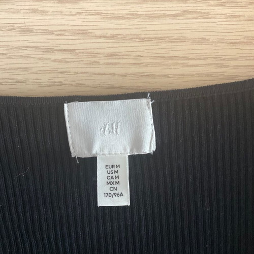 H&M Black Elastic Blouse with Beautiful Neckline New
