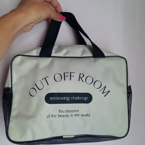 Out Off Room toiletry bag new, black and beige