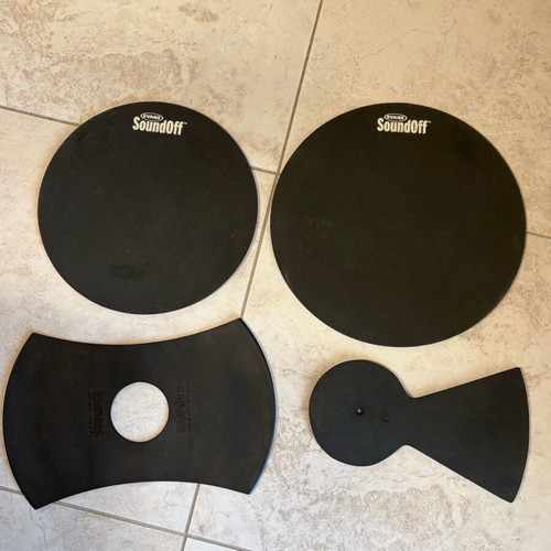 Evans SoundOff practice pad used, 12” and 14”, Cymbal Mute, Hi-Hat Mute
