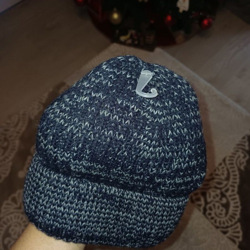 Knit cap new one size dark blue color