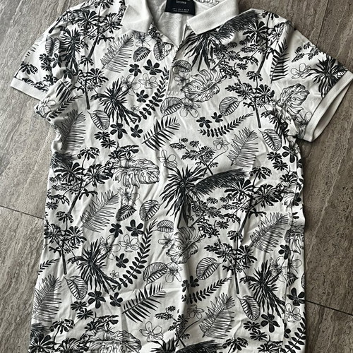 Men's T-Shirt Bershka used, size S, white and black