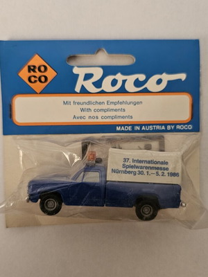 ROCO Minitanks HO Pick-Up Nürnberg Spielwarenmesse 1986 promotional model like new