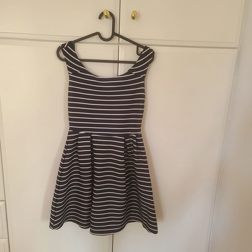 Pink Woman summer dress like new, white and blue, size S