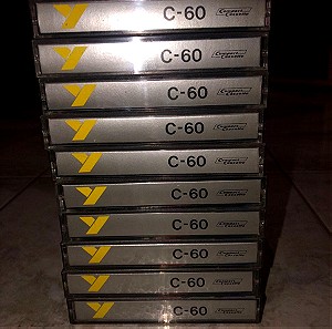 10 Κασέτες Ήχου Normal Bias C-60 Compact Cassette Αχρησιμοποίητες (Μη σφραγισμένες)