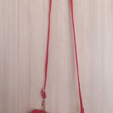 Bag - wallet 2 in 1 crossbody red like new with gold details