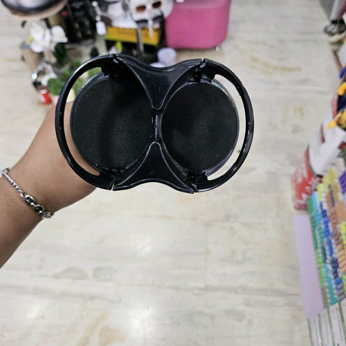 Double car cup holder new, durable plastic with carbon fiber look
