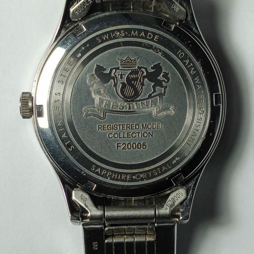 Festina quartz men's watch like new with stainless steel case and bracelet