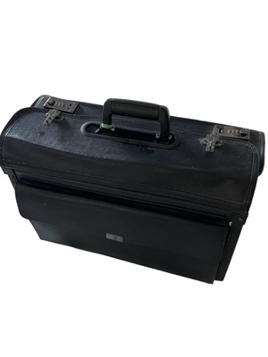 Medical bag used, black, height 33 cm, width 48 cm