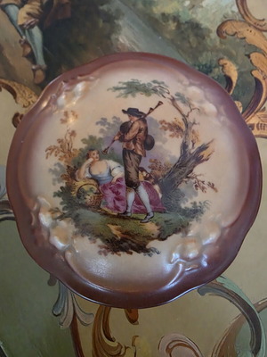 Altrohlau antique porcelain box, Rococo style