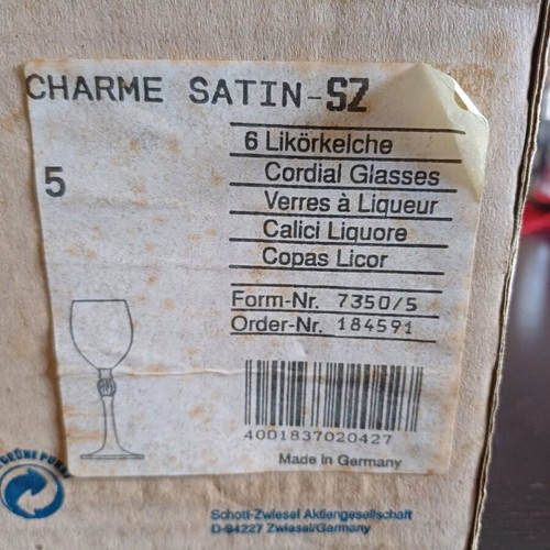 Schott-Zwiesel liqueur glasses new, set of 6