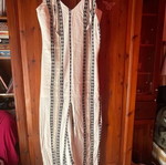 Linen dress from Sciptro, cream and black