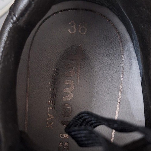 Tamaris PureRelax Black Leather Sneakers Like New Size 36