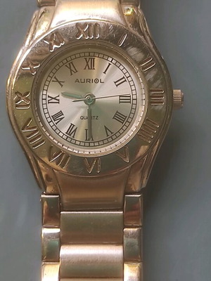 Auriol women's wristwatch used, silver metal bracelet