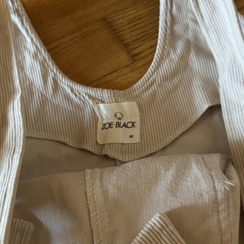 Helmi beige corduroy salopette medium size