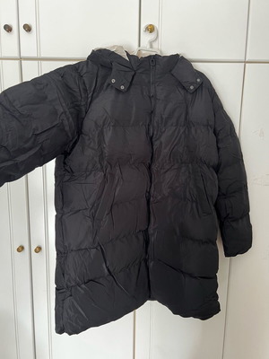 Jacket long black with hood Trendyol new, size 50