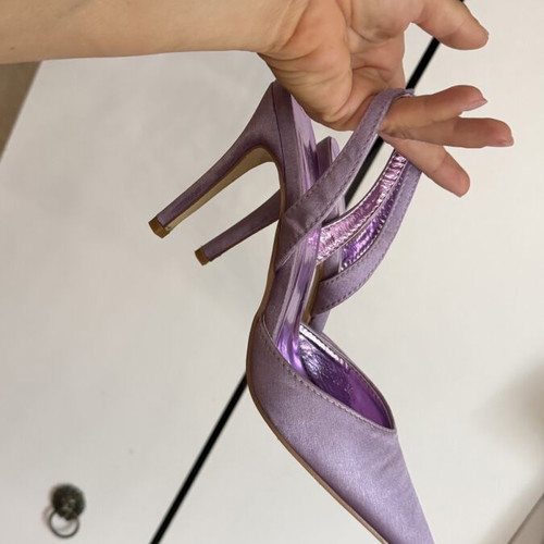 Sling back pumps size 39 new, pink and purple