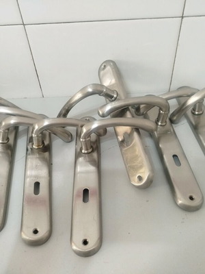 Door handles made of stainless steel like new