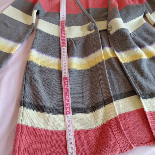 Zara knitted cardigan cotton for 9-10 years like new, multicolor