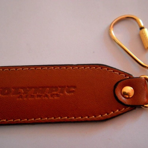 Leather keychain Olympic Airways new