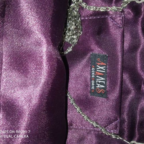 Achilleas evening bag purple like new with chain