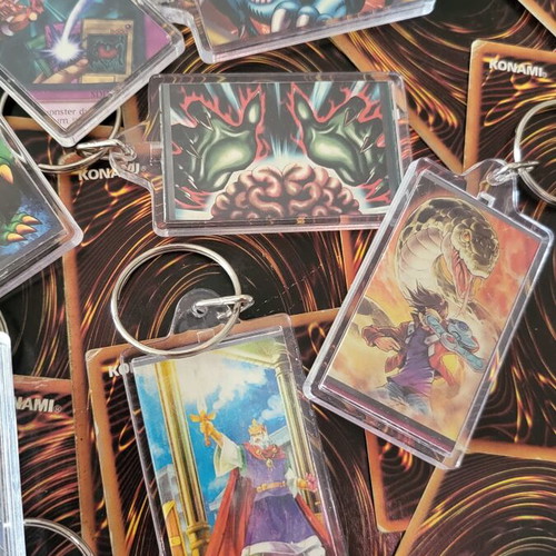 Yugioh card keychains custom made