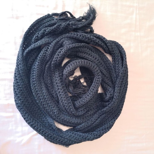Black scarf very long used