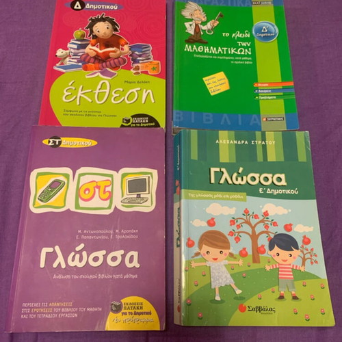 School Textbooks Used, Pack of 4 for Primary Grades D, E, and ST