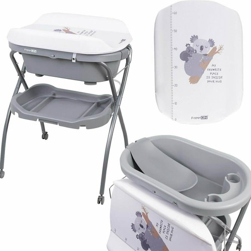 Baby bath and changing table like new with koala design and wheels