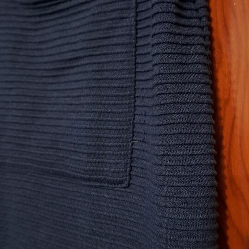 BSK Girl by Bershka Navy Blue Ribbed T-Shirt Mini Dress, Size XS
