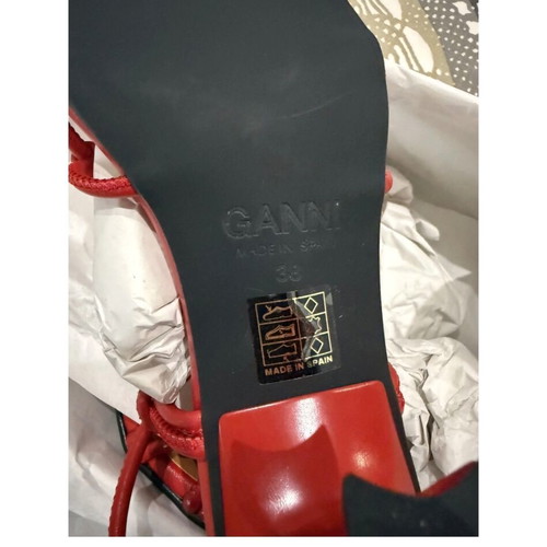 Ganni red sandals size 38 new
