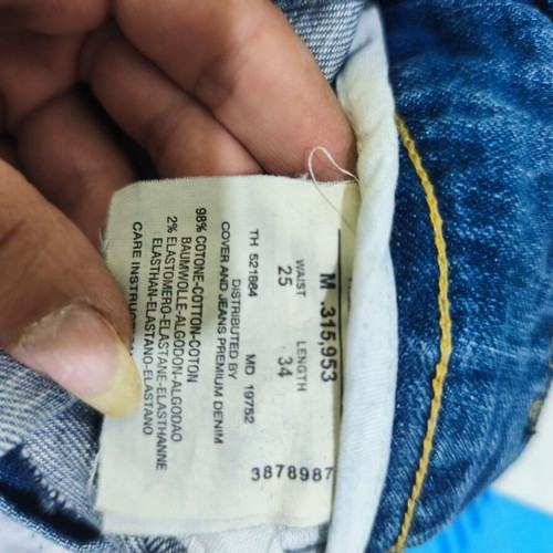 Denim overalls distressed look, size XS-S, like new