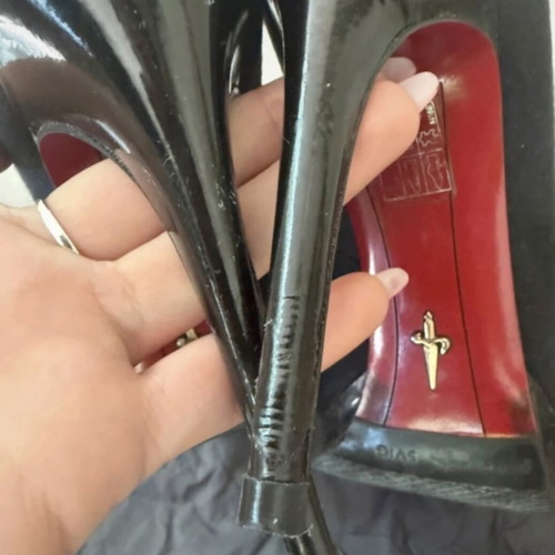 Paciotti pumps used, black and red, size 40
