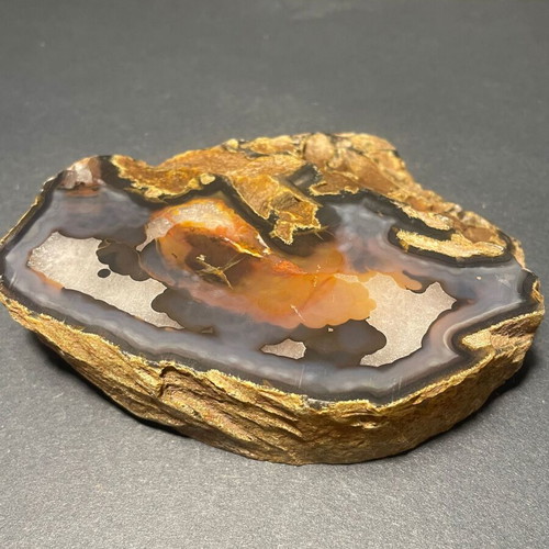 Agate Geode Ashtray used with natural translucency