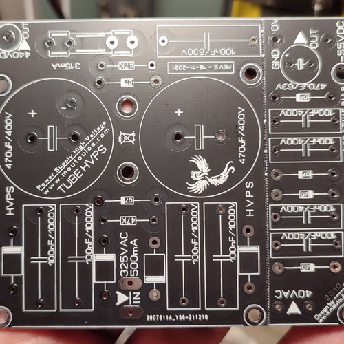 Power Supply HV & Negative PCB for 2xEL34 PP, new