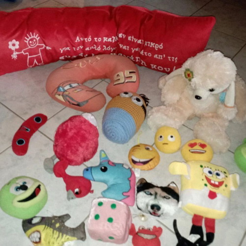 Stuffed toys used, all together