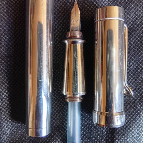 Parafernalia pen used, metal chrome finish, 1980s design