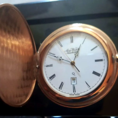 Aerowatch Swiss pocket watch used, high-quality gold-plated