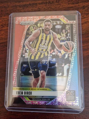 Fenerbahce Συλλεκτική κάρτα Euroleague Panini Prizm 25th Anniversary Khem Birch καινούργιο