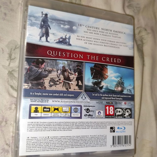 Assassin's Creed Rogue PS3 game like new with manual