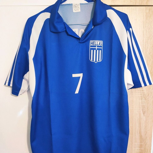 Greece National Football Jersey Blue new Zagorakis No7